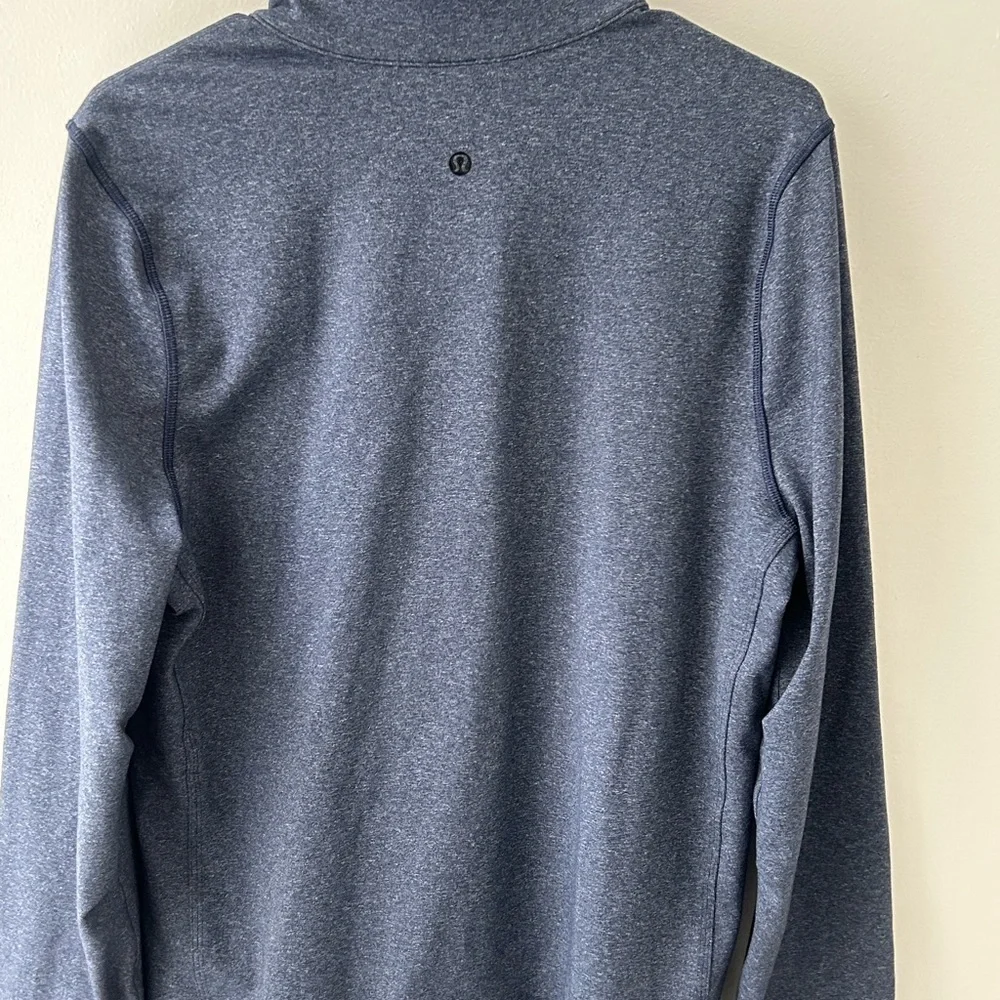 Men's Heathered  Blue Full-Zip Sweater sweatshirt Lululemon size small